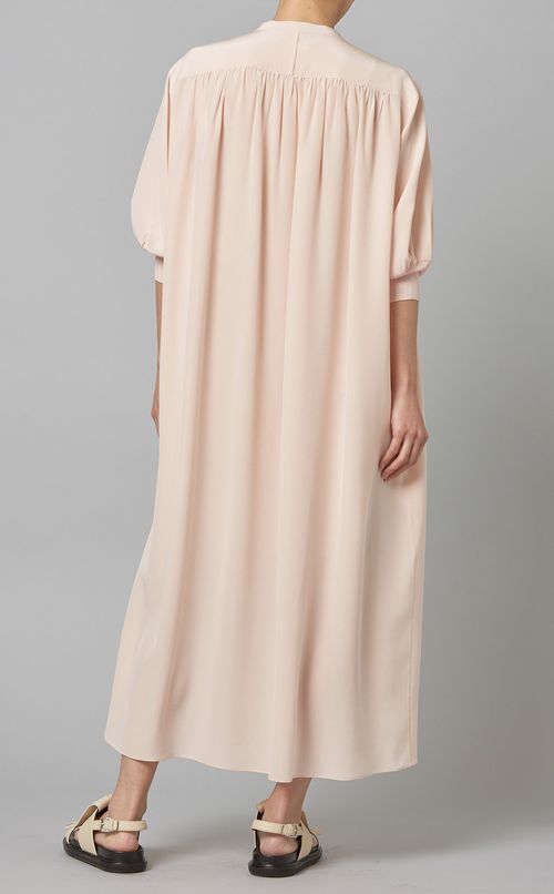 ギャザーボリュームロングワンピース