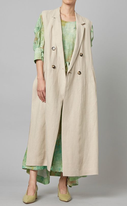 スケッチプリントワンピース