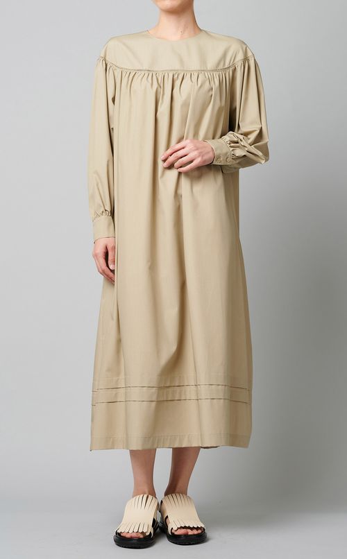 ボリュームスリーブギャザーワンピース