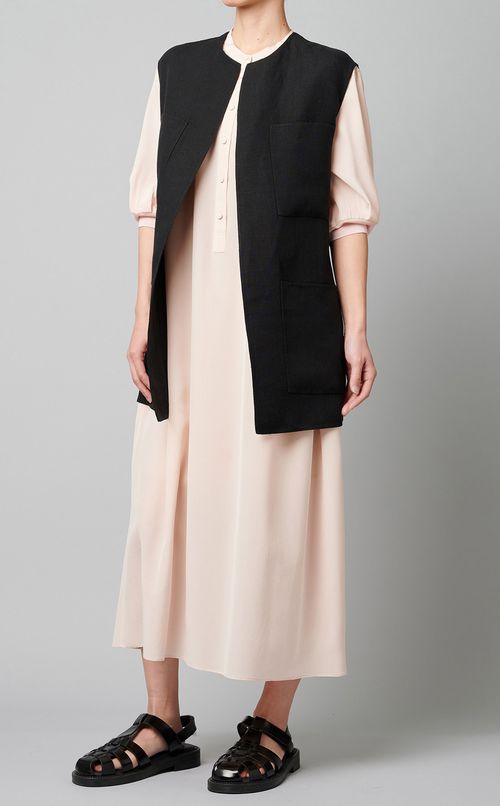 ギャザーボリュームロングワンピース