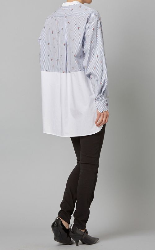 ミニフラワーストライプシャツ