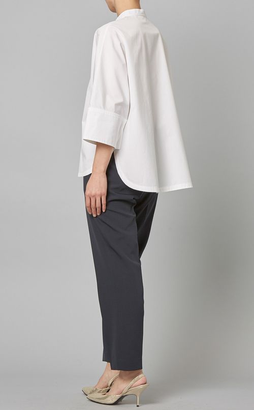 スタンドカラーヨークブラウス