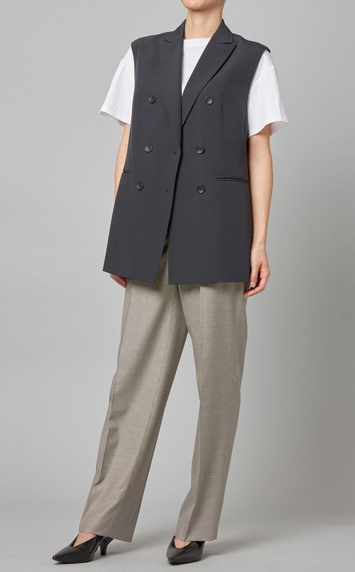 ダブルブレストセミピークジレ