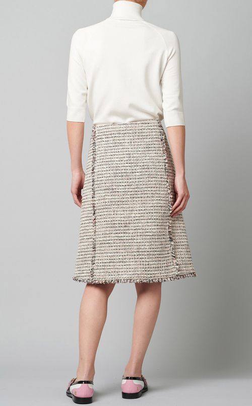 フリンジツイードスカート