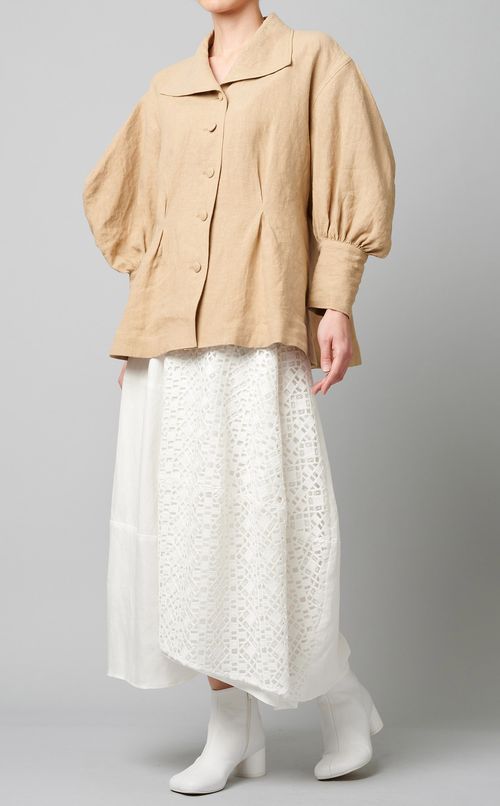 ボリュームスリーブリネンジャケット