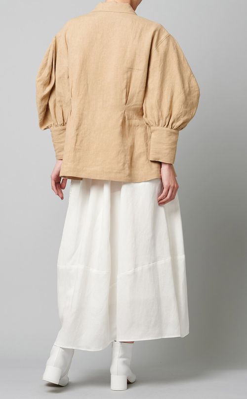 ボリュームスリーブリネンジャケット