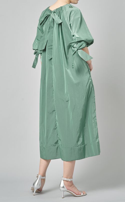 シャンブレーバルーンワンピース