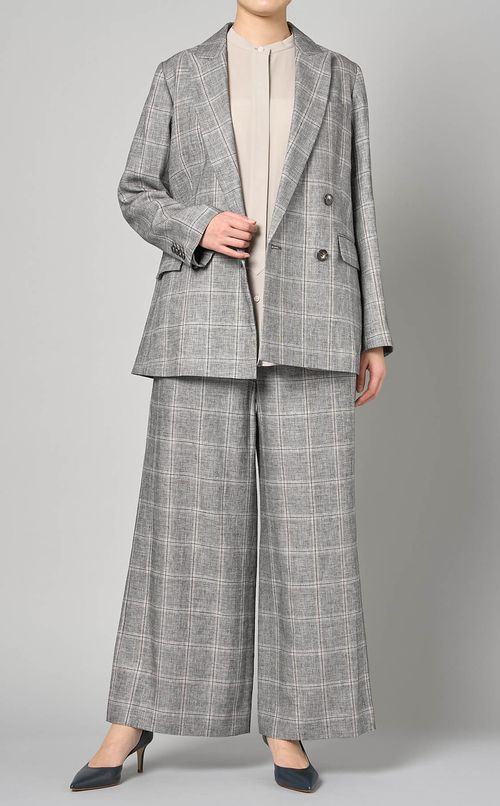 コットン混フレアブラウス