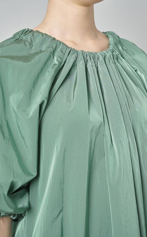 シャンブレーバルーンワンピース