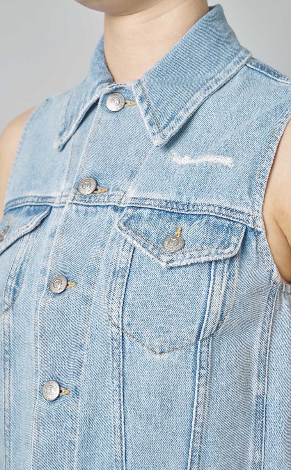 【特価!大人サイズあり】MM6 ノースリーブ デニムワンピース MM6 Maison Margiela|デニムノースリーブロングワンピース