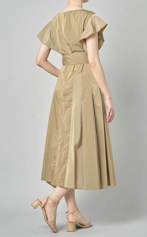 シャンブレーフリルワンピース