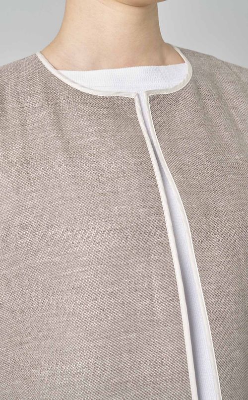 リネンコットンパイピングジレ