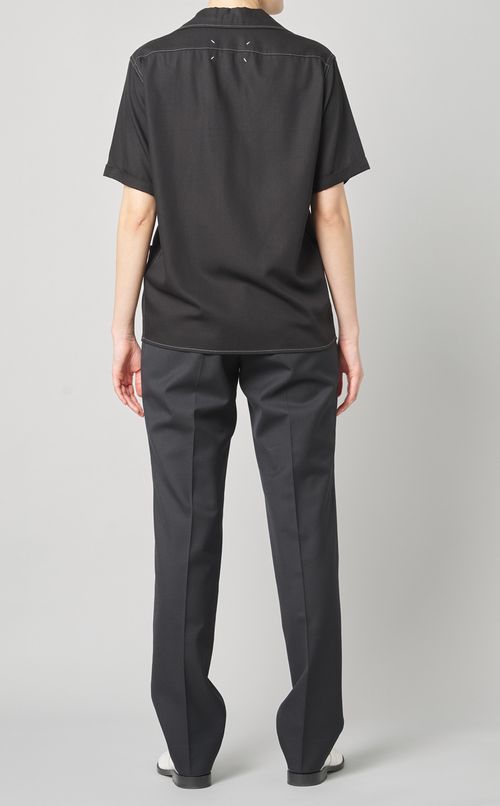 ステッチオープンカラーシャツ