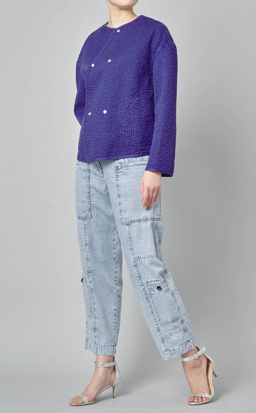 マトラッセコットンノーカラージャケット