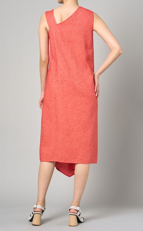 コットンリネンワンショルダードレス