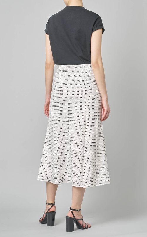 ドットプリントフレアロングスカート