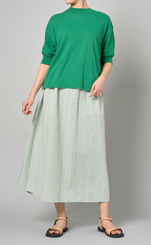 ストライプサッカーロングスカート