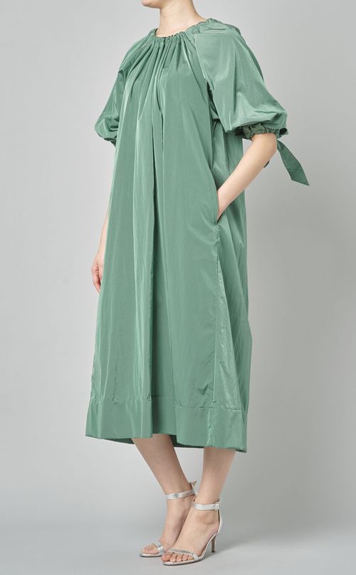 シャンブレーバルーンワンピース