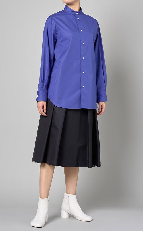 コットンブロードバンドカラーシャツ