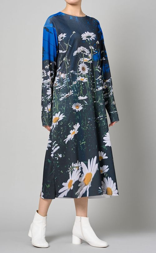 プリントリブワンピース