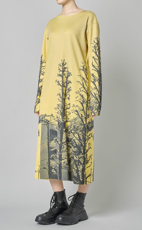 プリントリブワンピース