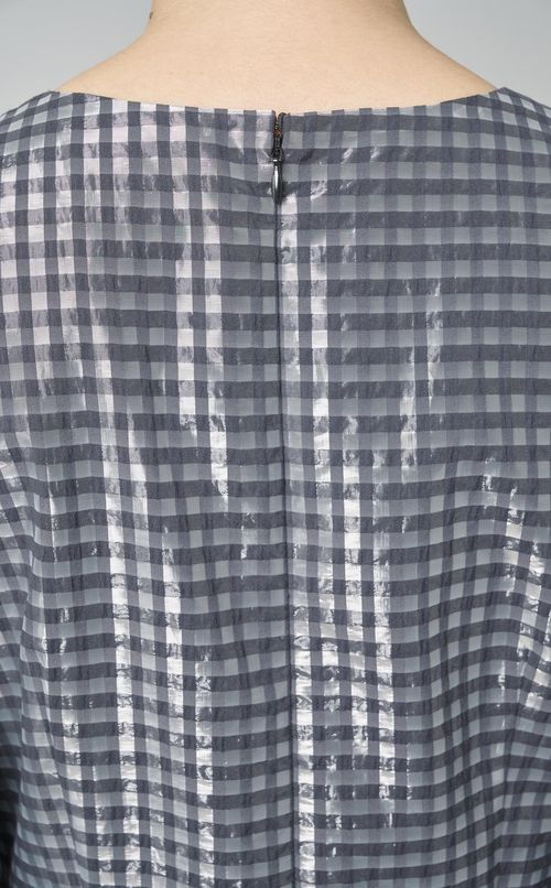 シアーギンガムジャガードワンピース