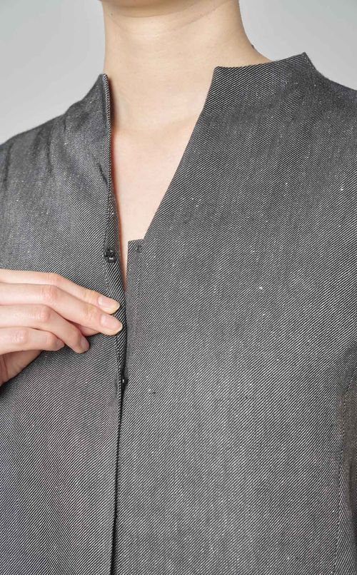 シルク麻フレアプルオーバー