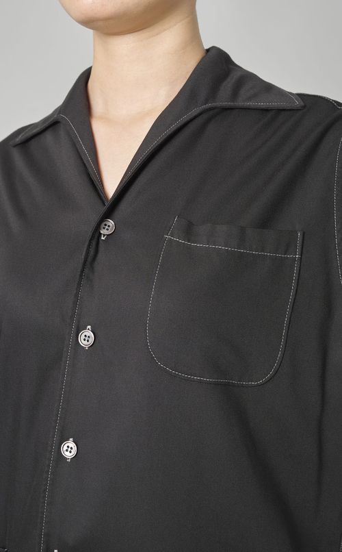 ステッチオープンカラーシャツ