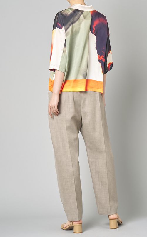 プリントオープンカラーシャツ