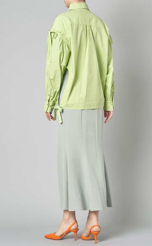 ロゴ刺繍カラーシャツ