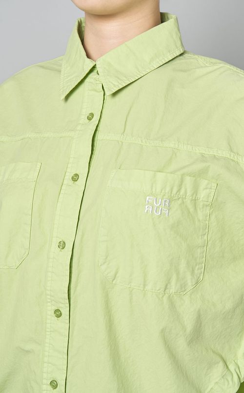 ロゴ刺繍カラーシャツ