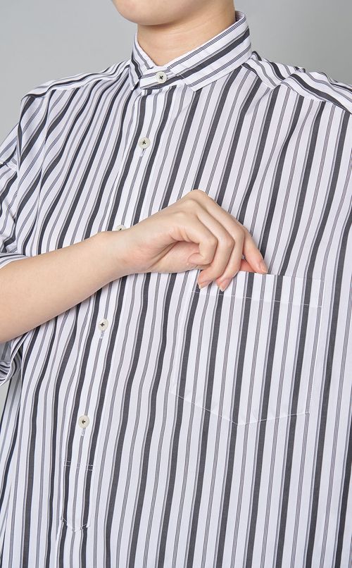 ワイドスリーブダブルカフスシャツ