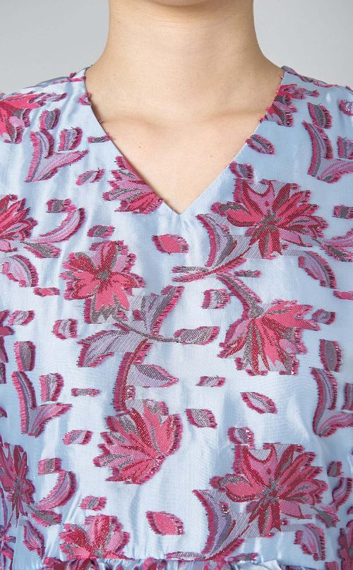 フラワージャガードワンピース