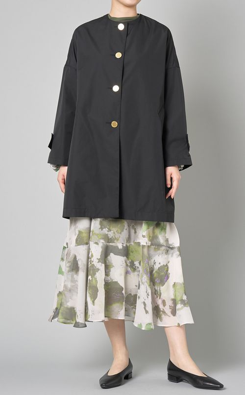 マーブルプリントシアーワンピース