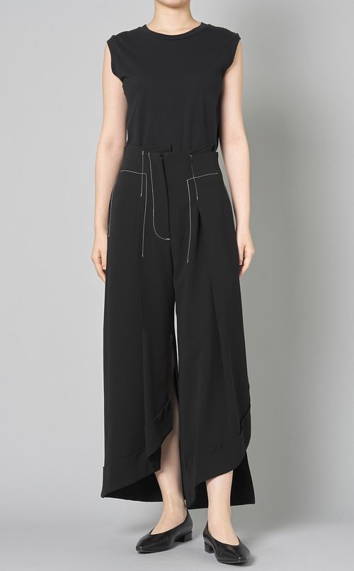 アシンメトリーステッチパンツ