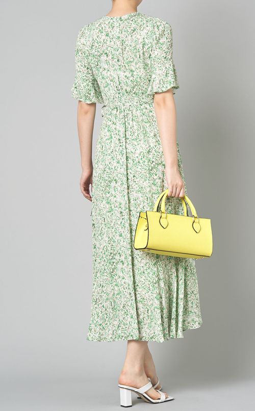 レザースクエアハンドバッグ