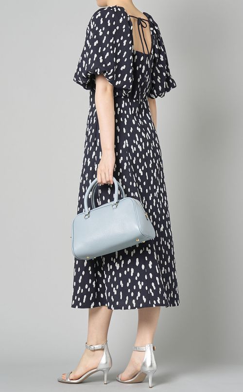 プリントバルーンスリーブワンピース