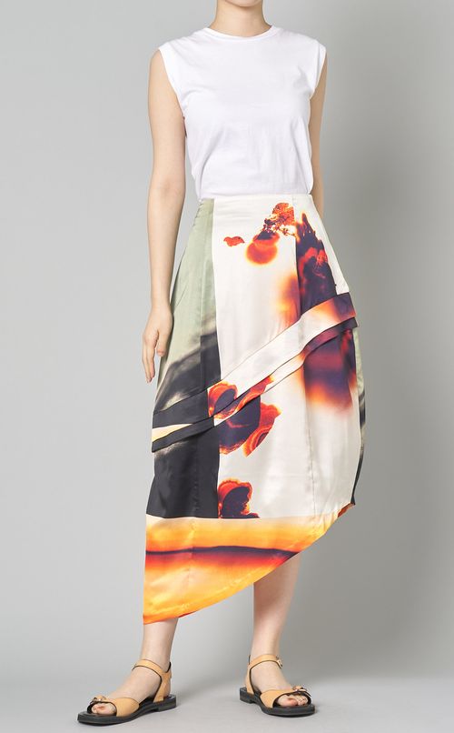 プリントアシンメトリースカート