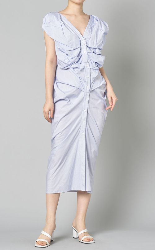 コットンギャザーシェイプワンピース