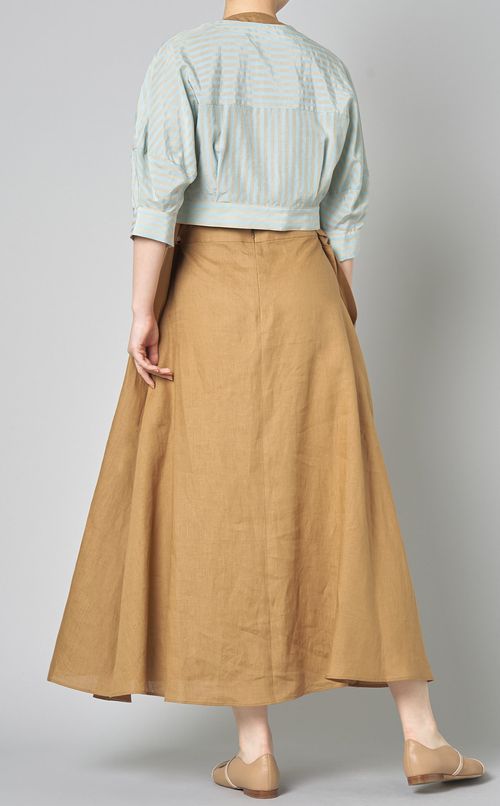 ストライプショートブルゾン