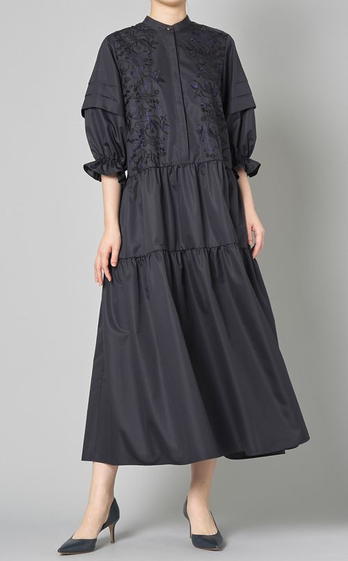 エンブロイダリータフタワンピース