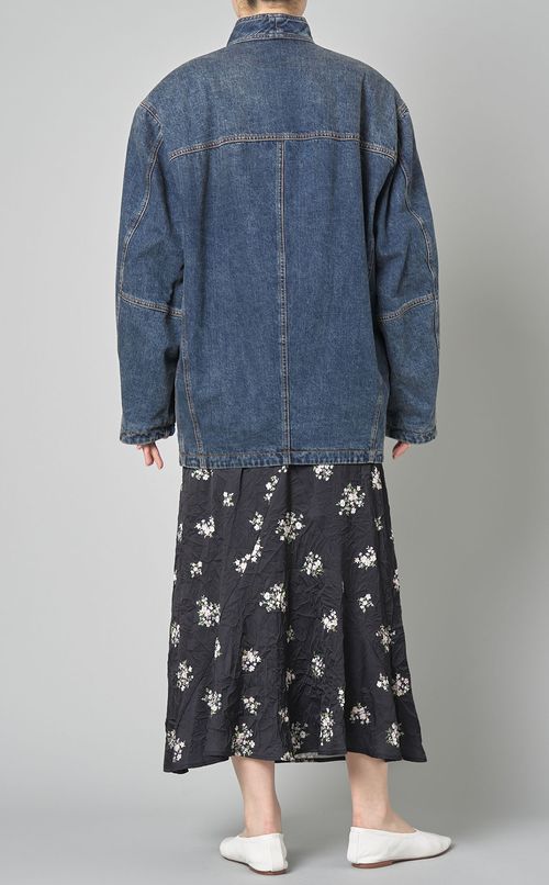 オーバーサイズウォッシュドデニムブルゾン