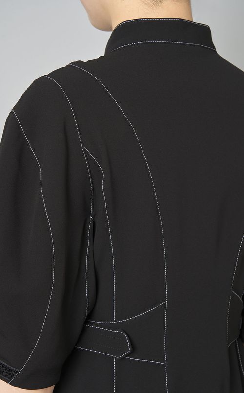 パフスリーブロングシャツワンピース