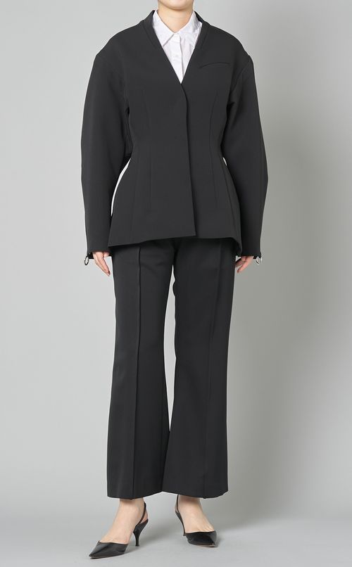 ノーカラーユニフォームジャケット