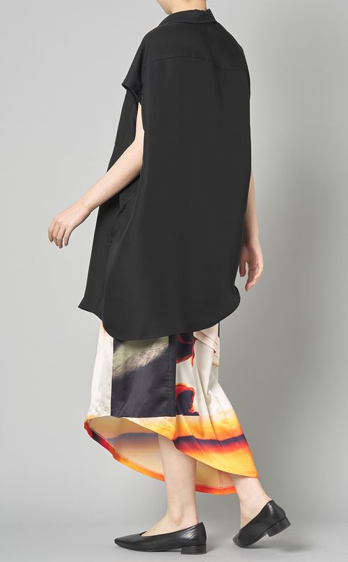 コットン3wayシェイプシャツ