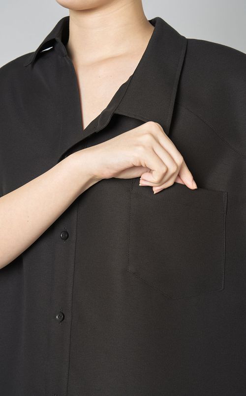 コットン3wayシェイプシャツ