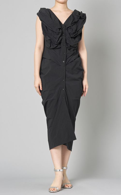 コットンギャザーシェイプワンピース