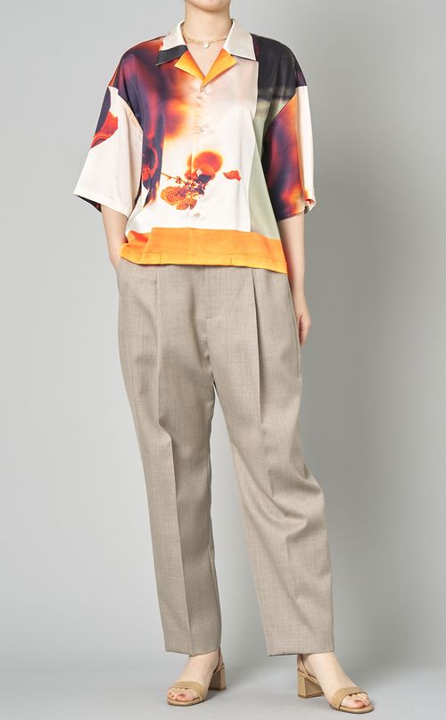 プリントオープンカラーシャツ