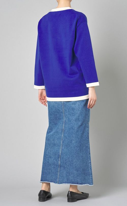 バイカラーVネックカーディガン