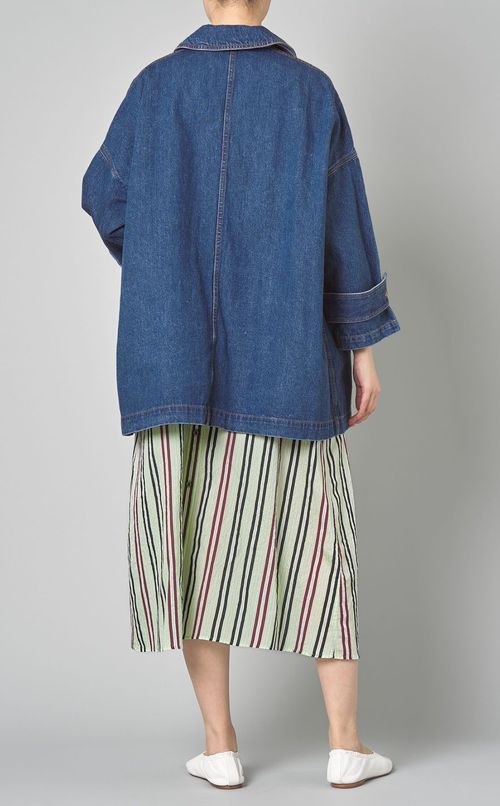 ブリーチデニムシングルコート